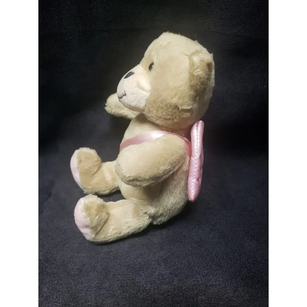 Vintage Hallmark Cupid Angel Magnetic Kiss Kiss Stuffed Plush Bear